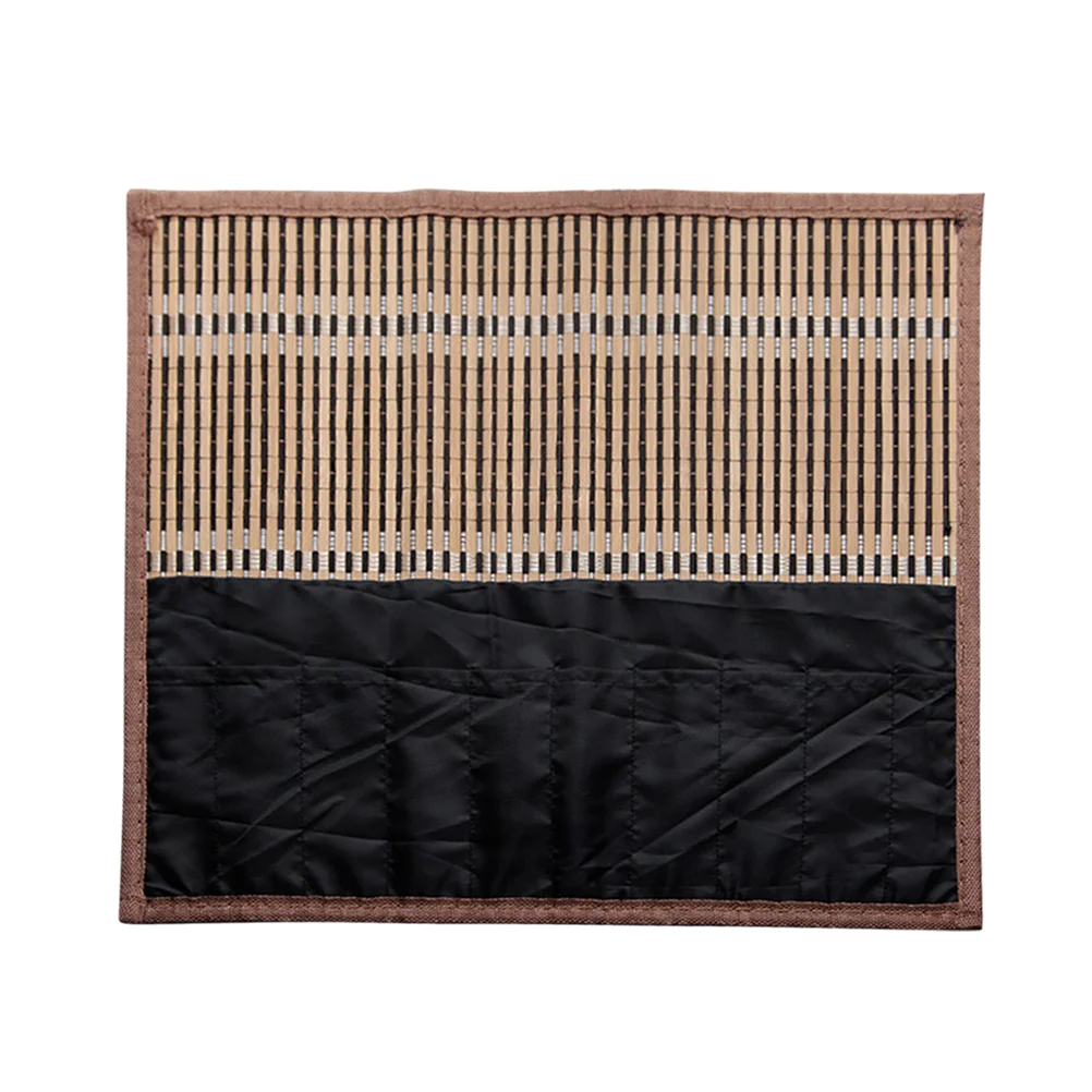 Pencil Storage Organizer Rolling Holder Charm Calligraphy Bag Bamboo Writing Brush Portable Pouch