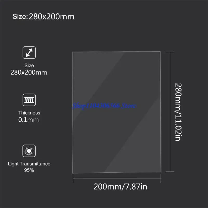 02DD 2PC/LOT FEP FILM DO LCD SLA DLP DLP 3D, 200 x 280 x 0,1 mm