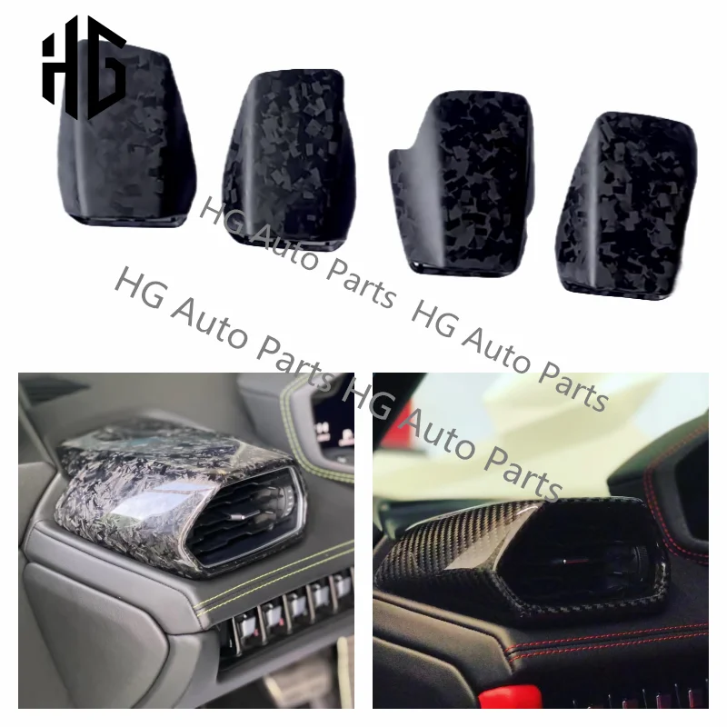 Wholesale Price 4 PCS For Lamborghini Huracan LP610 LP580 EVO Air Condition Vent Cover Dry Carbon Fiber Interior Trim Parts