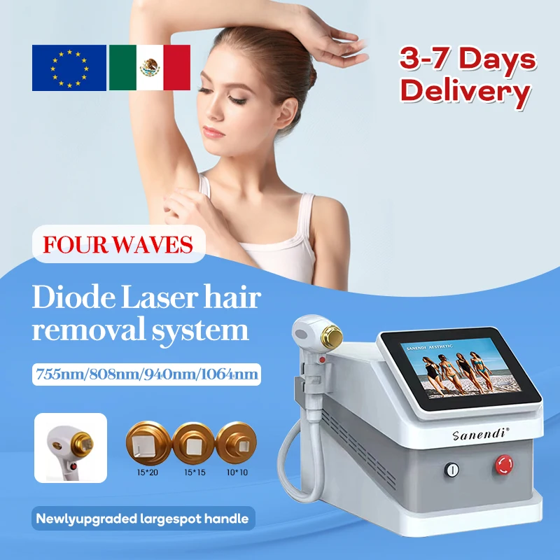 4 Wavelengths Professional Diode Laser Hair Removal Machine 755 808 940 1064nm esktop rejuvenation Woman epilator for women