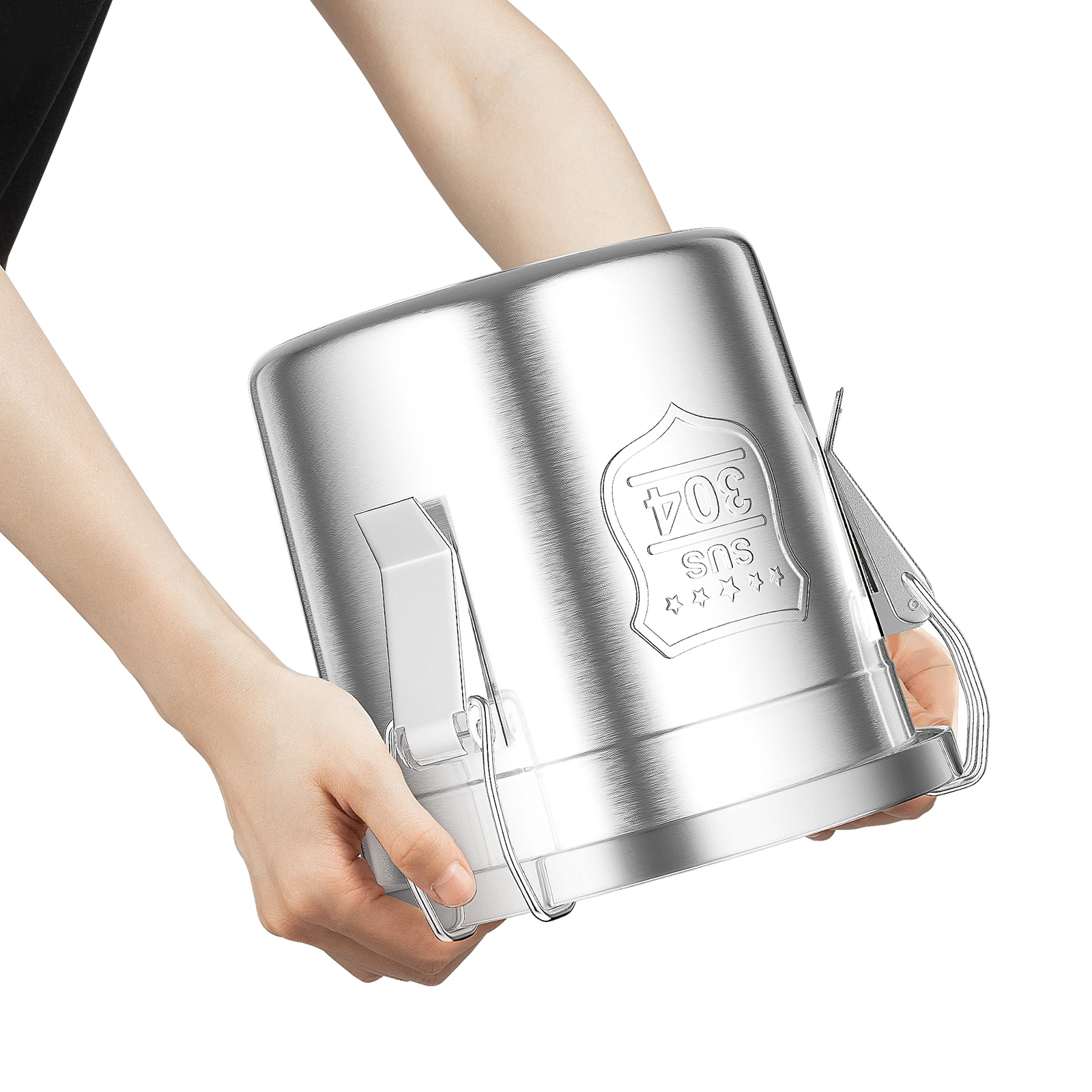6L Edelstahl Getreidebehälter Aufbewahrungseimer mit Verschlussdeckel Reis- und Öl-Aufbewahrungsfass für Küche und Haushalt – Detail 10