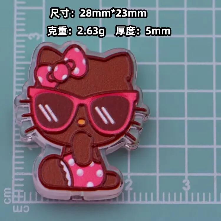 10pcs hello kitty cute PVC focal bead for pen keychain bookmark phone necklace DIY handmade material view 5