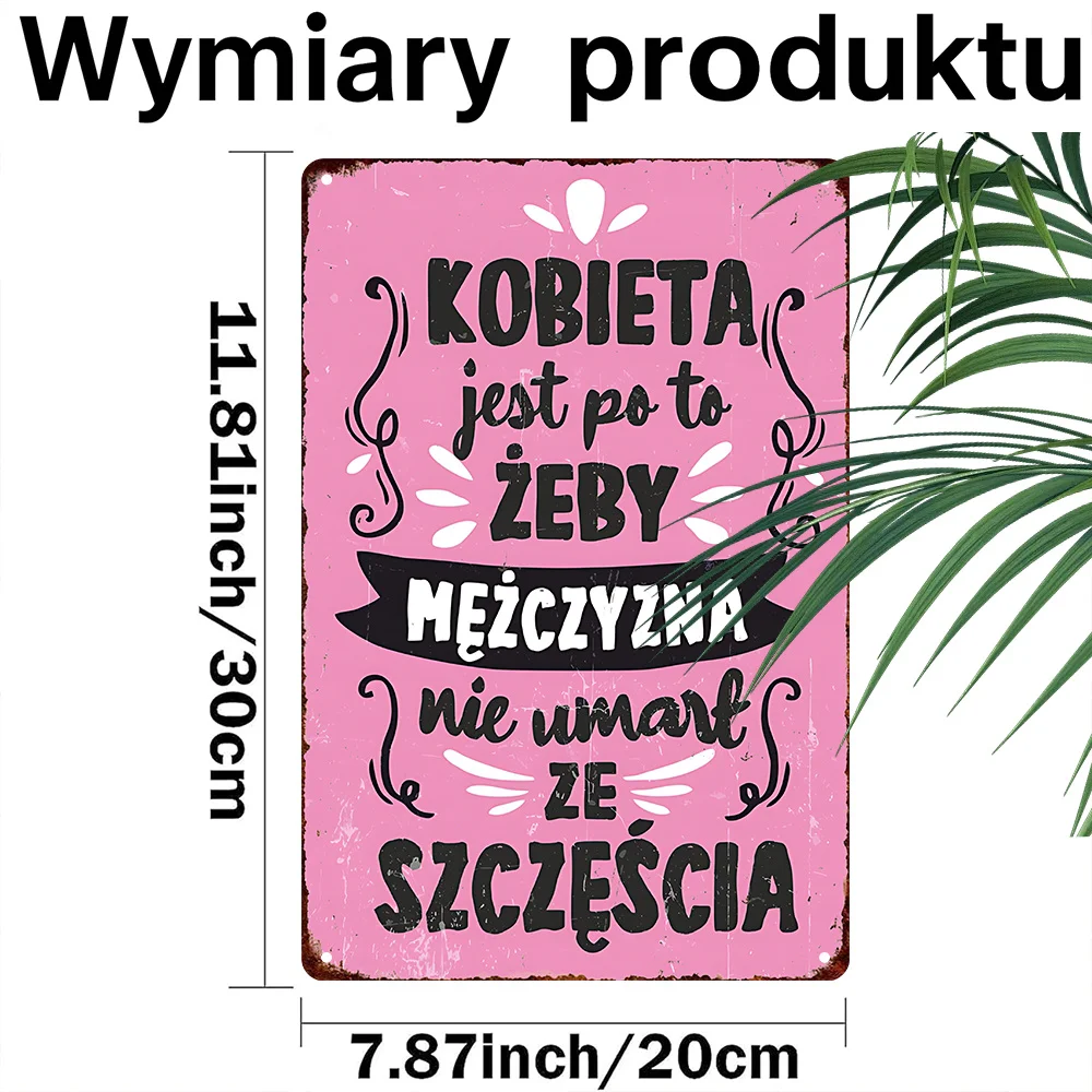 1pc Funny Women' Wall Sign with Witty Quotes  Vintage Metal Slogan Plaque 