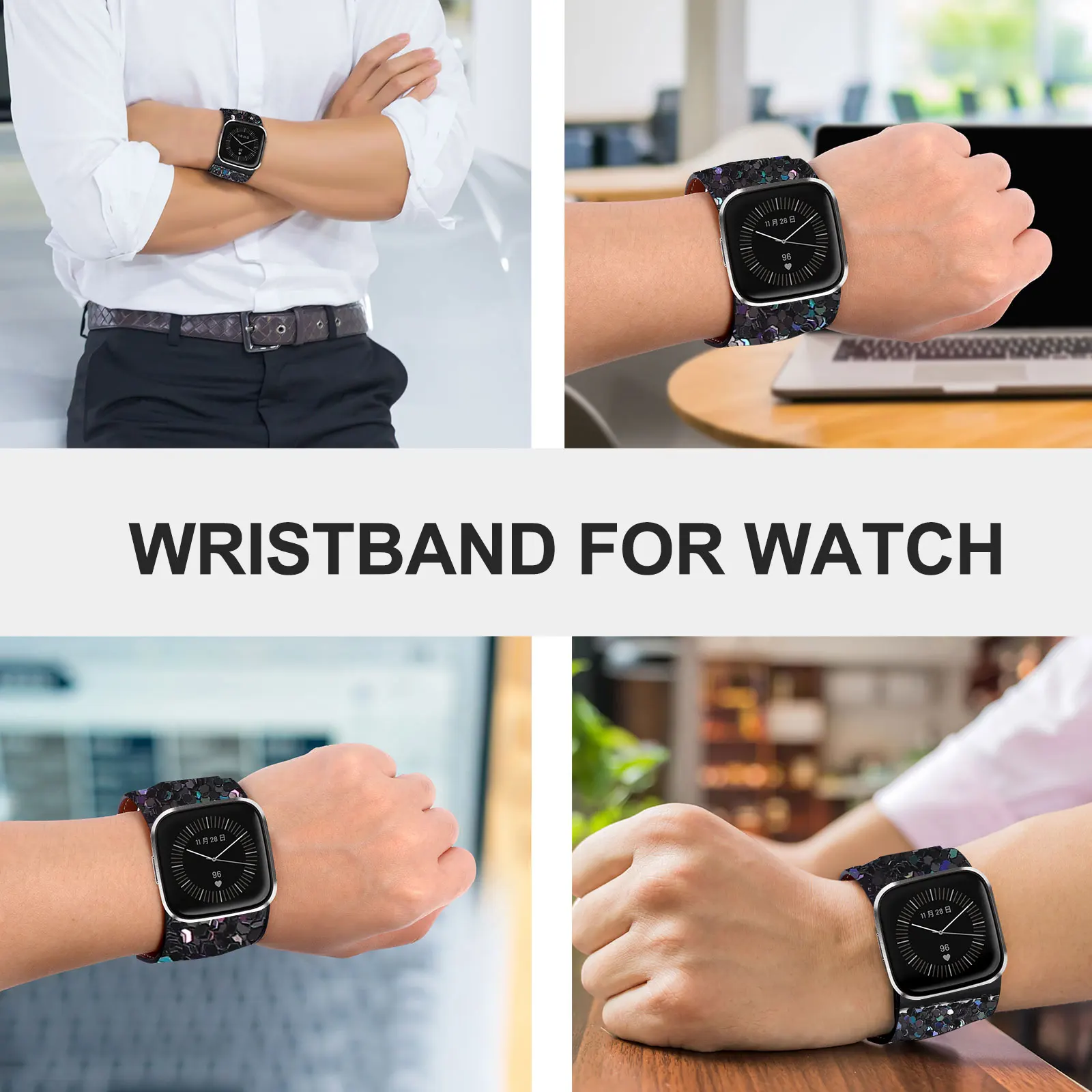 

Glitter Watch Strap Wrist Band Wristband for Watchband Replacement Bracelet Straps