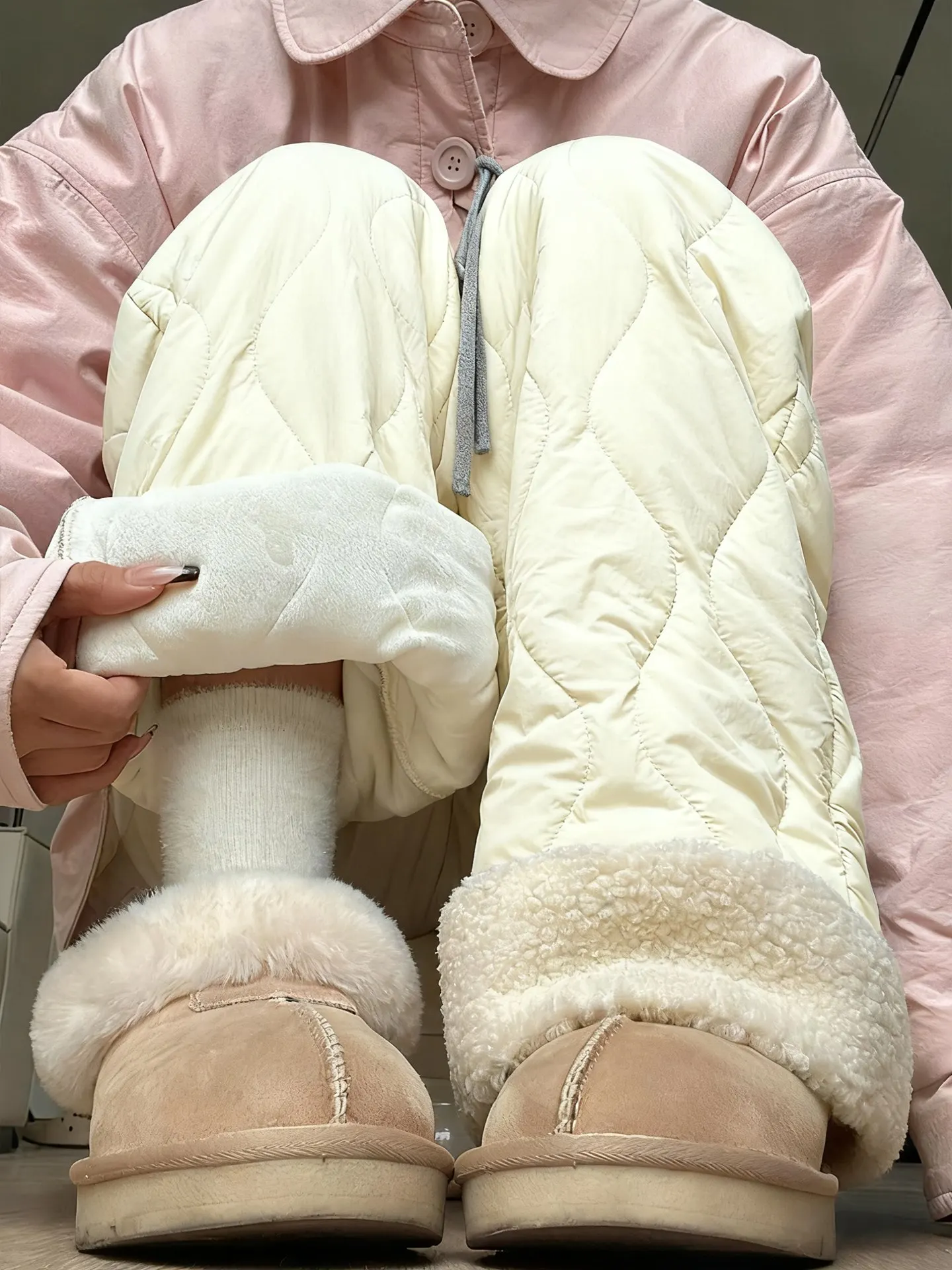 

Thiened Fce Winter Ski Pants Men's Warm Cotton Trousers with Gourd Pattern Cold Resistant Snow Pants American Sle