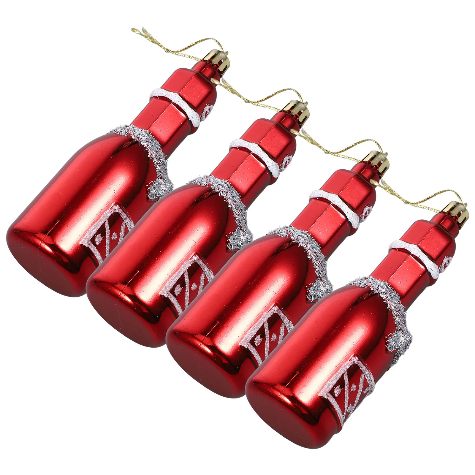 

4Pcs Christmas Tree Hanging Ornaments Mini Wine Bottle Pendants Xmas Decorations Xmas Party Hanging Props Christmas Decorations
