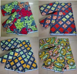 Ho.llllllan.dais real fabric African wax high quality 100%cotton Ankara wax fabric for making dresses African style 6 yards