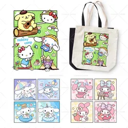 Sanrio Printed Stickers for Clothes Iron on Heat Transfers Cartoon Cinnamoroll Thermal on Girls T-shirt Appliques DIY