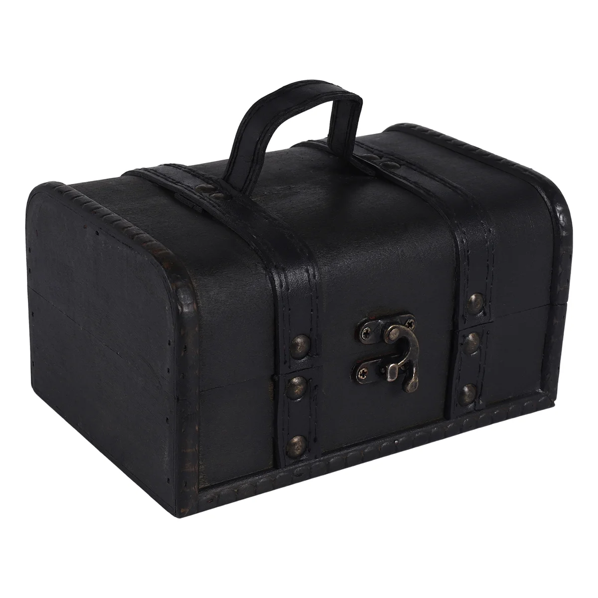 ABQR – coffre au trésor rétro, boîte de rangement en bois Vintage, organisateur de bijoux de Style Antique pour garde-robe, boîte à bijoux, boîte à bibelots avec boucle