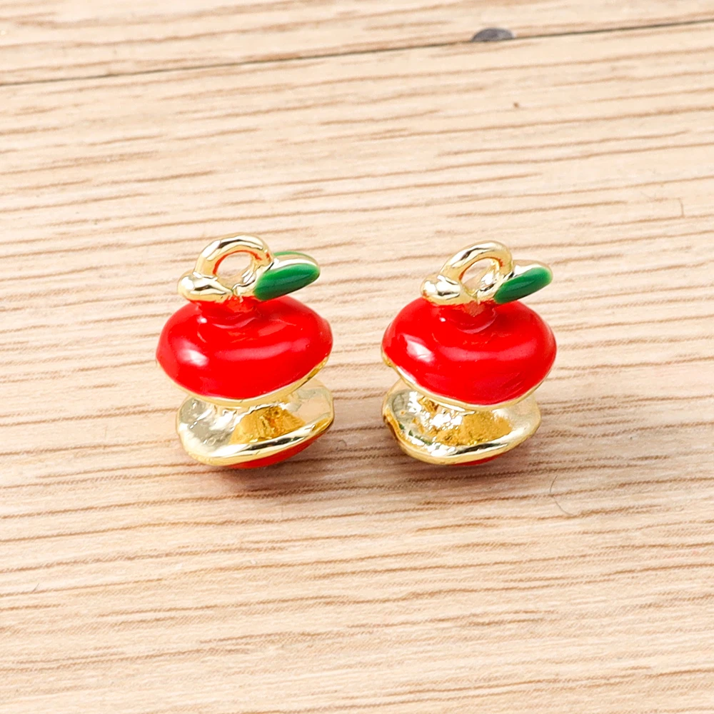 Tusember 5 Stück schöne Anhänger, Pilz-Pomelo-Cantaloupe-Apfel-Anhänger, Charm-Perlen für DIY-Schmuckherstellung mit Sterling-Markenarmbändern – Detail 11