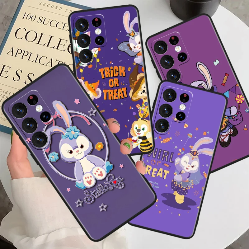 Disney Star Dello Linna Belle For Samsung Galaxy S23 S22 S21 S20 FE S10 S10e S9 S8 Ultra Plus Lite Black Soft Cover Phone Case