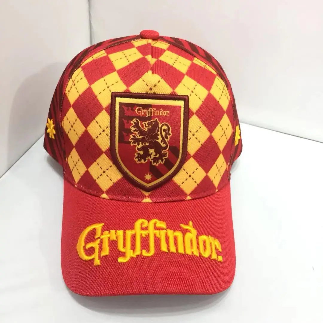 Harryy Potter College berretto da Baseball ombra Unisex cotone Gryffindor distintivo protezione solare cappello Slytherin con cappello coppia