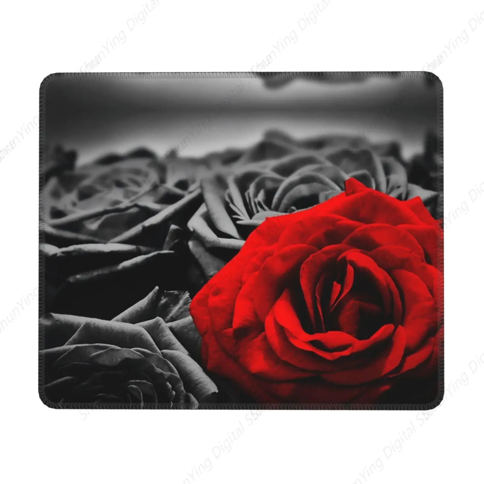 

Red Rose Mouse Pad Anti Slip Rubber Base Game Mouse Pad Suitable For Computers Laptops Office Gifts 18*22cm