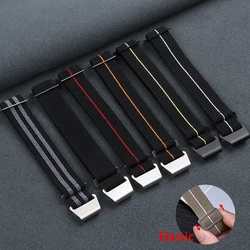 Elastic Nylon Watch Band for Seiko for Rolex for Huawei Watch GT5/GT4/GT3 Sports Bracelets Parachute Watch Strap 18mm 20mm 22mm