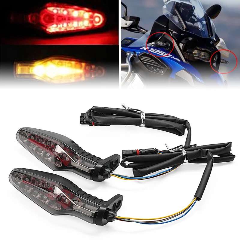 For BMW R1250GS ADV M1000RR S1000RR S1000XR S1000R F900GS R1300GS Motorcycle LED Turn Signal Rear Brake Tail Light Flashing Lamp