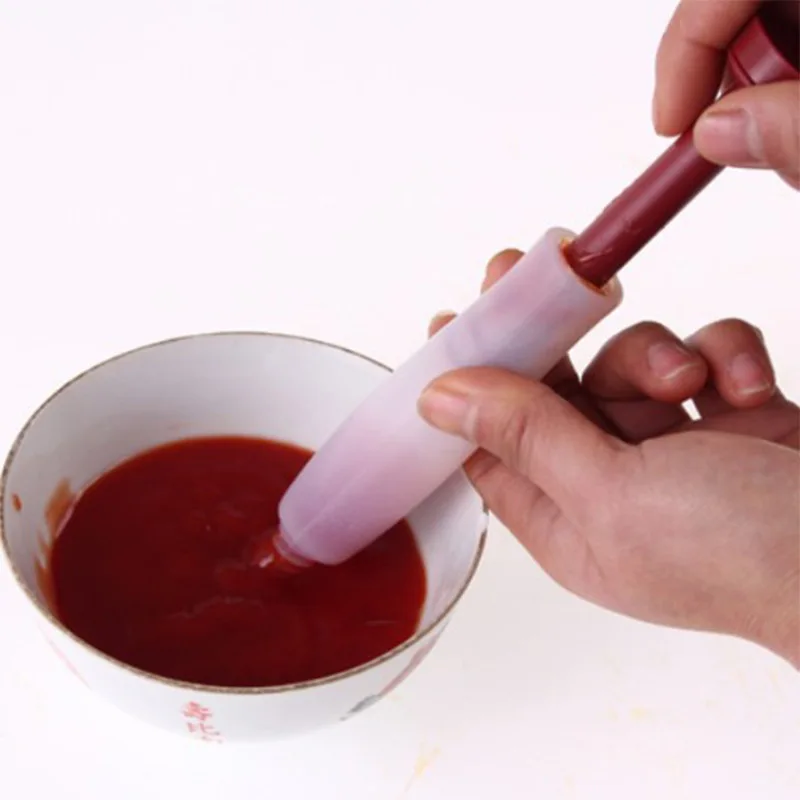 1 Piece Hot Sale  Cake Cookie Pastry Cream Chocolate Decorating Syringe Silicone Plate Paint Pen paint for cakes