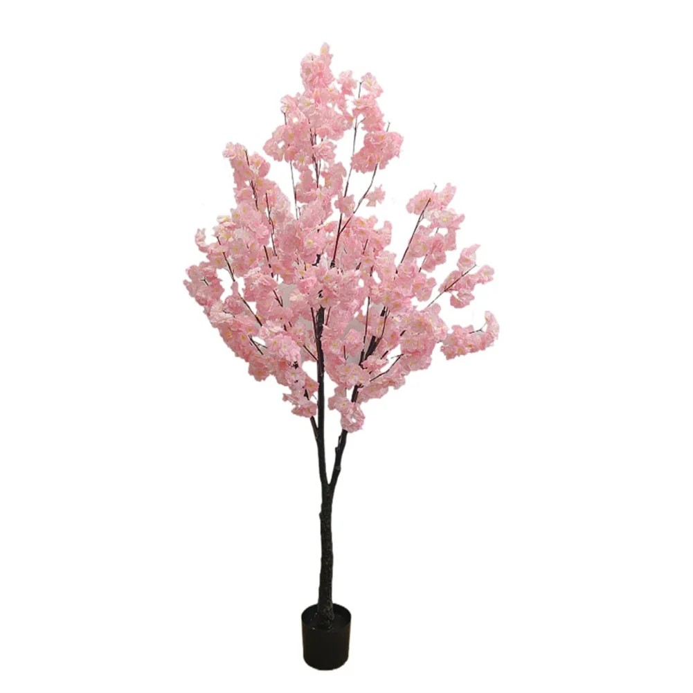 

Artificial Trees For Indoor Home Decor, 3.9ft/4.9ft/5.9ft Cherry Blossom Flowers,Artificial Faux Cherry Blossom Flowers with Pot