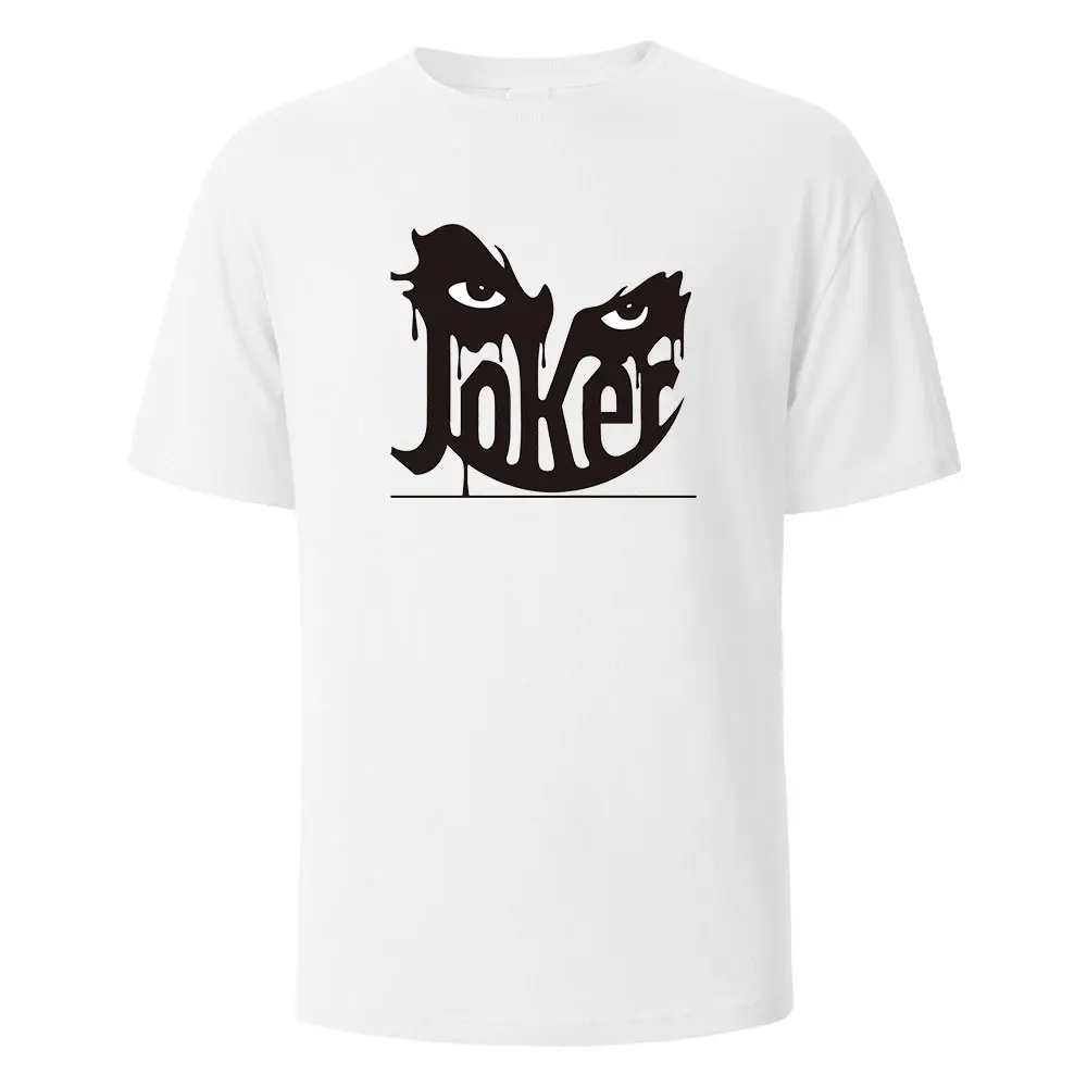 Joker Print T-Shirt Summer Tees For Men Women 100% Cotton O-neck Oversize Casual Short sleeved Tops