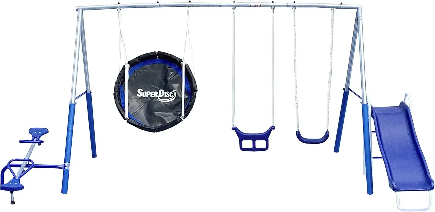 Free N' Swing Swing Set, Grau, 91"T x 168"B x 74"H