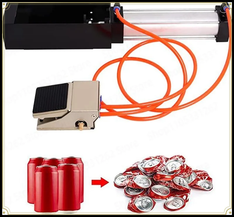 Foot Pedal Can Crusher Heavy Duty Aluminum Can Compactor with Bottle Opener Recycling Tool for 12oz 16oz Soda Beer Cans
