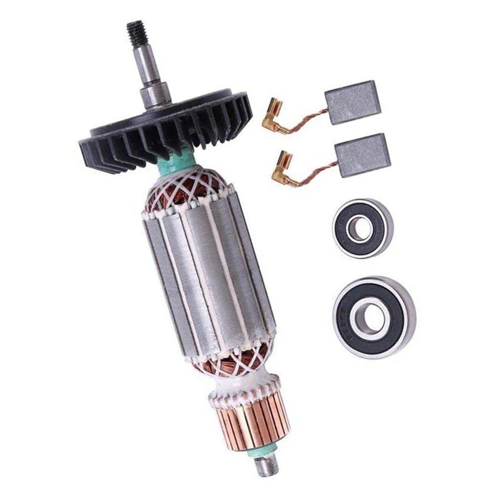 AC220V-240V for Part Number‎ 515611-3 Armature Rotor For FORmakita 9556N B9557HN 9558NB Rotor And Bearing And Carbon Brush