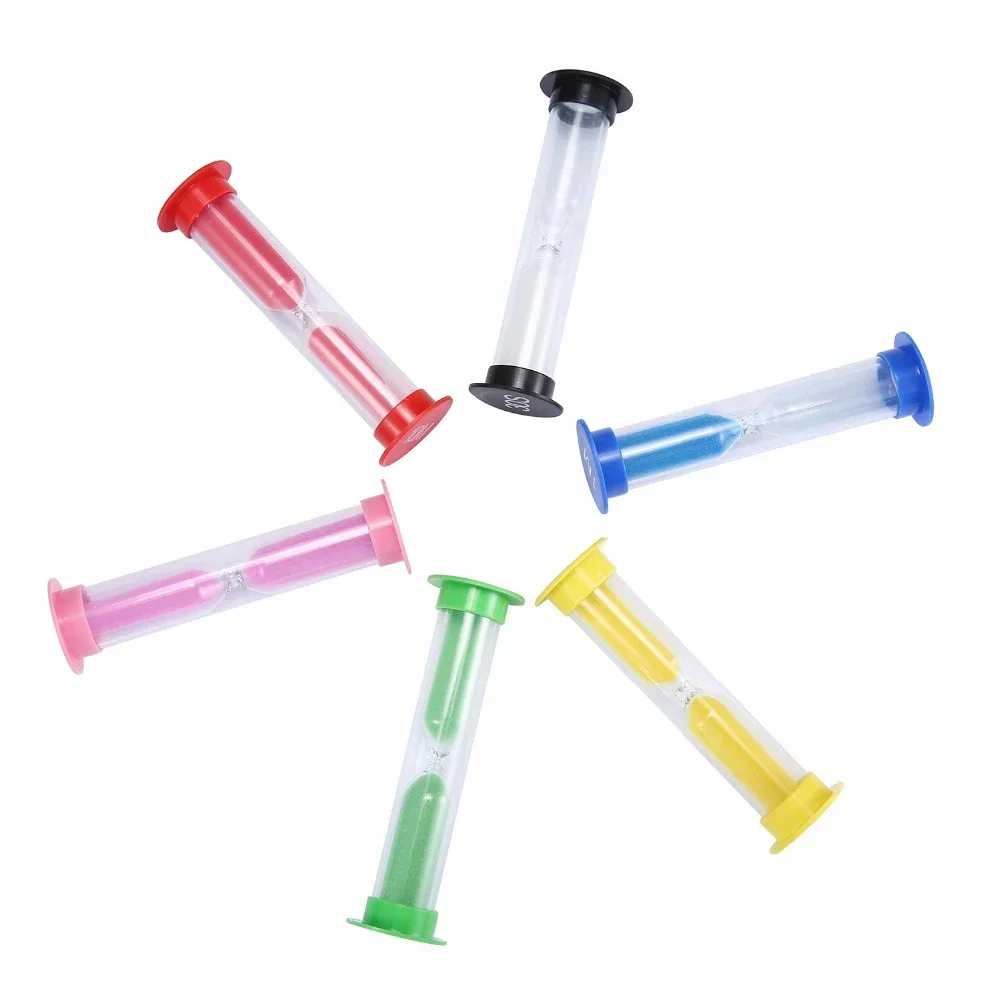 Plastic Sand Timer Small 30 Seconds/1 Minute/2 Minutes/3 Minutes/5 Minutes/10 Minutes Sand Meter Clock Hourglass Clocks