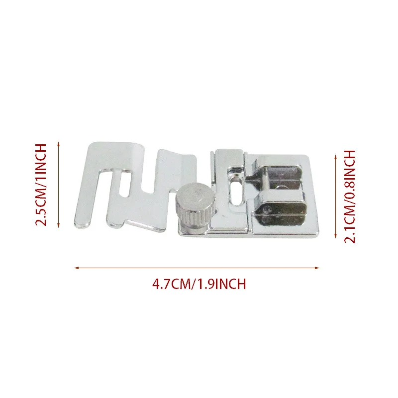 Adjustable Elastic Tape Presser Foot Chrome Plated All Steel Snap On Sewing Foot for Household Multi-Function Machine DIY Underw view 3