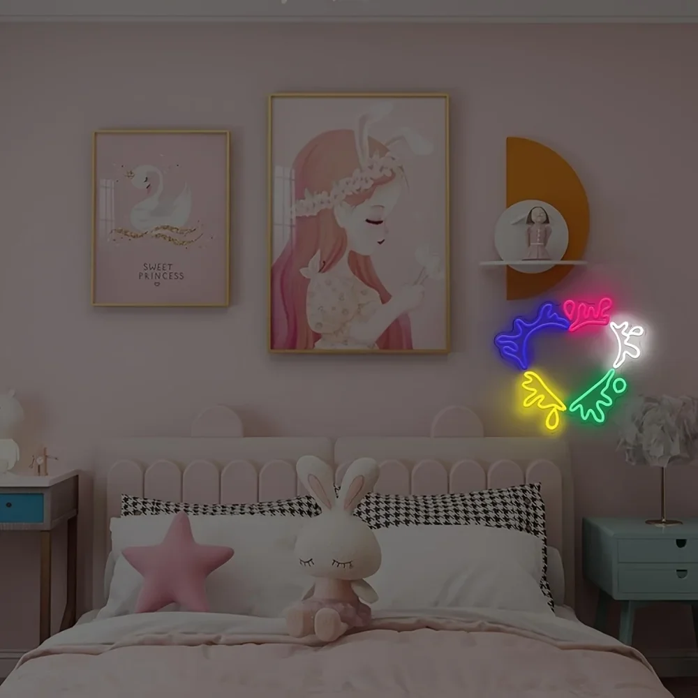 Heart Shaped LED Neon Sign USB Dimmable Neon Light for Bedroom Bar Party Wall Decor Wedding Valentine's Day Mother's Day Gift