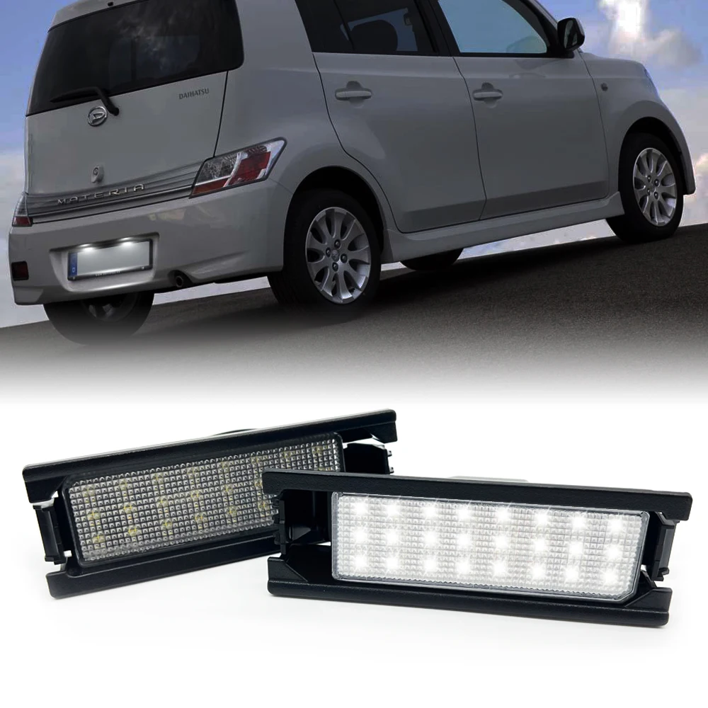 

For Daihatsu Move LA100/LA110 Mira L275/L285 Terios L455/L465 Boon Materia M401/M402/M411 White LED License Number Plate Light