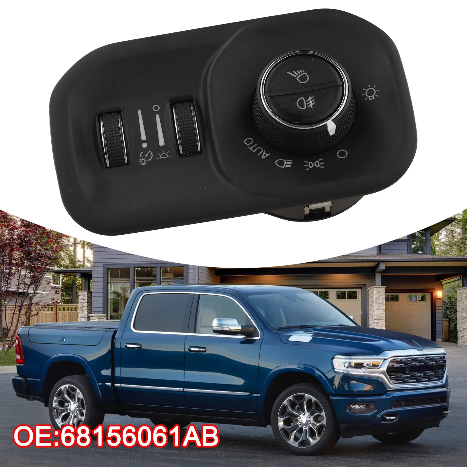 

Integrated Light Switch Headlight Switch Assembly Vehicle Headlight Control Plug-and-Play Installation For Ram 3500