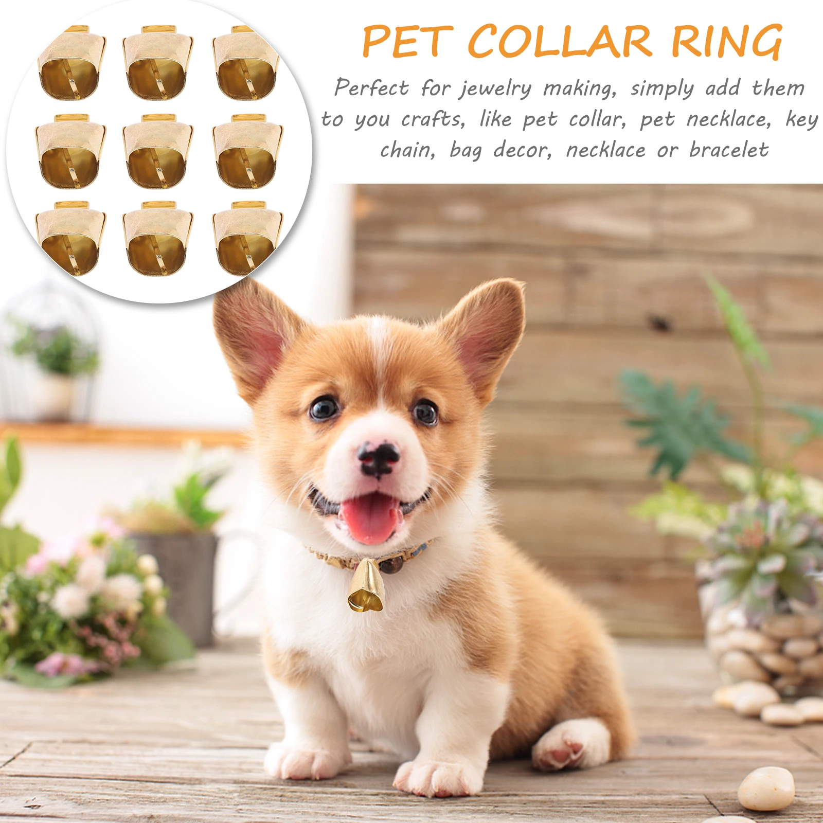 

10pcs Cow Bell Charms Pet Collar Diy Jewelry Keychain Pet Collar Bell Charm Decor Dog Cat Necklace Bells Pendant Accessory