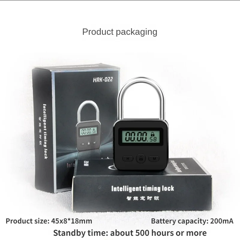 قفل ذكي مقاوم للماء مع شاشة LCD ، مؤقت إلكتروني متعدد الوظائف للسفر ، شحن USB ، قفل مؤقت مؤقت