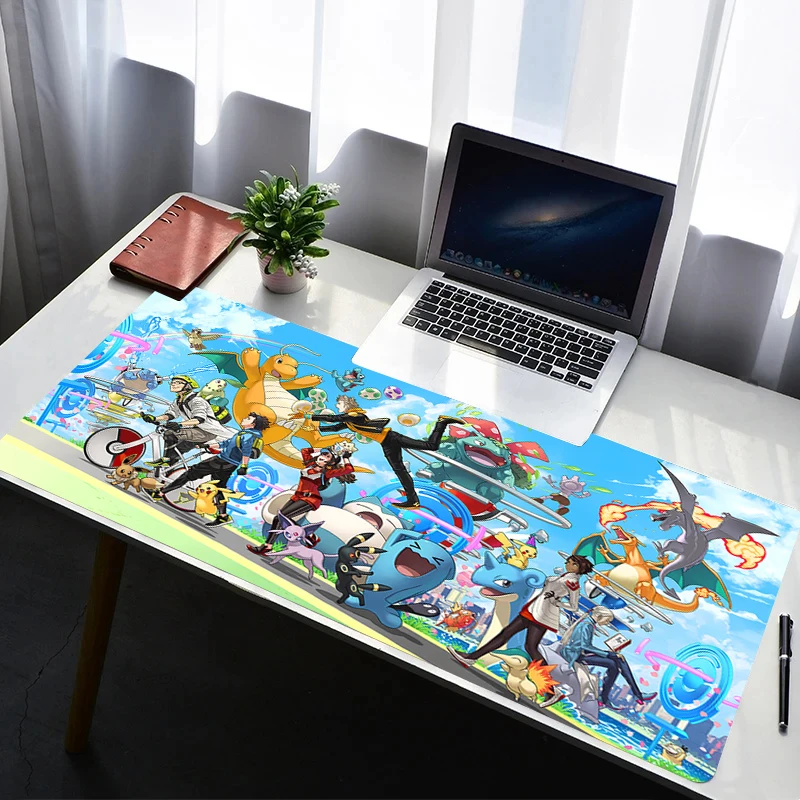 Mauspad PC rutschfestes Gummi-Mauspad Laptop Gamer Schrank Tastatur Pad Büro Computer Gaming Schreibtisch P-Pokemon Snorlax Mauspad