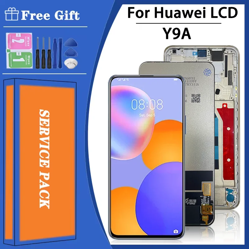 6.63\'\'New for Huawei Y9A FRL-22 Lcd Display Screen Touch Screen Digitizer Assembly for Honor X10 5G with frame Replacement