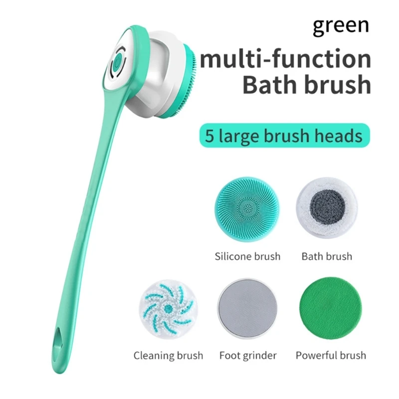 

Electric Bath Brush Long Handle Waterproof Body Cleansing Brush Massage Brush