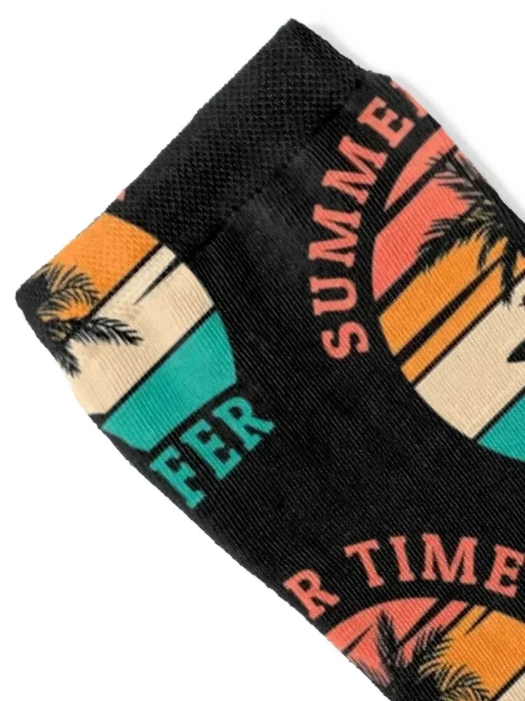 Surfers T-ShirtSummer time Socks christmas gift with print anti-slip anime Mens Socks Women's