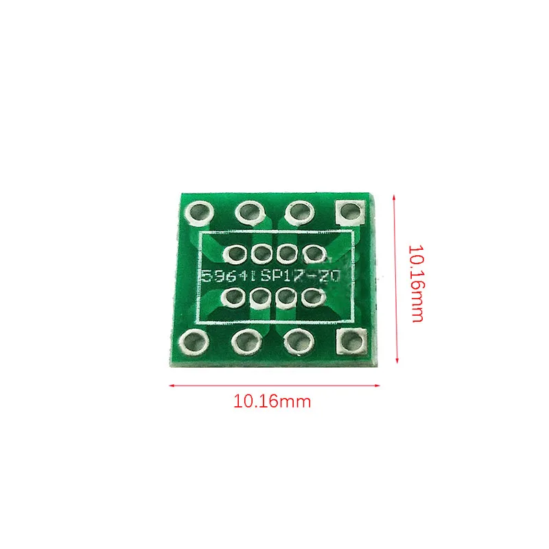 1PC PCB Adapter Board DIP8 To SOP8 Socket Direct Insertion To SMT Adapter Socket Sound Card Upgrade Universal Board 1.27 To 2.54