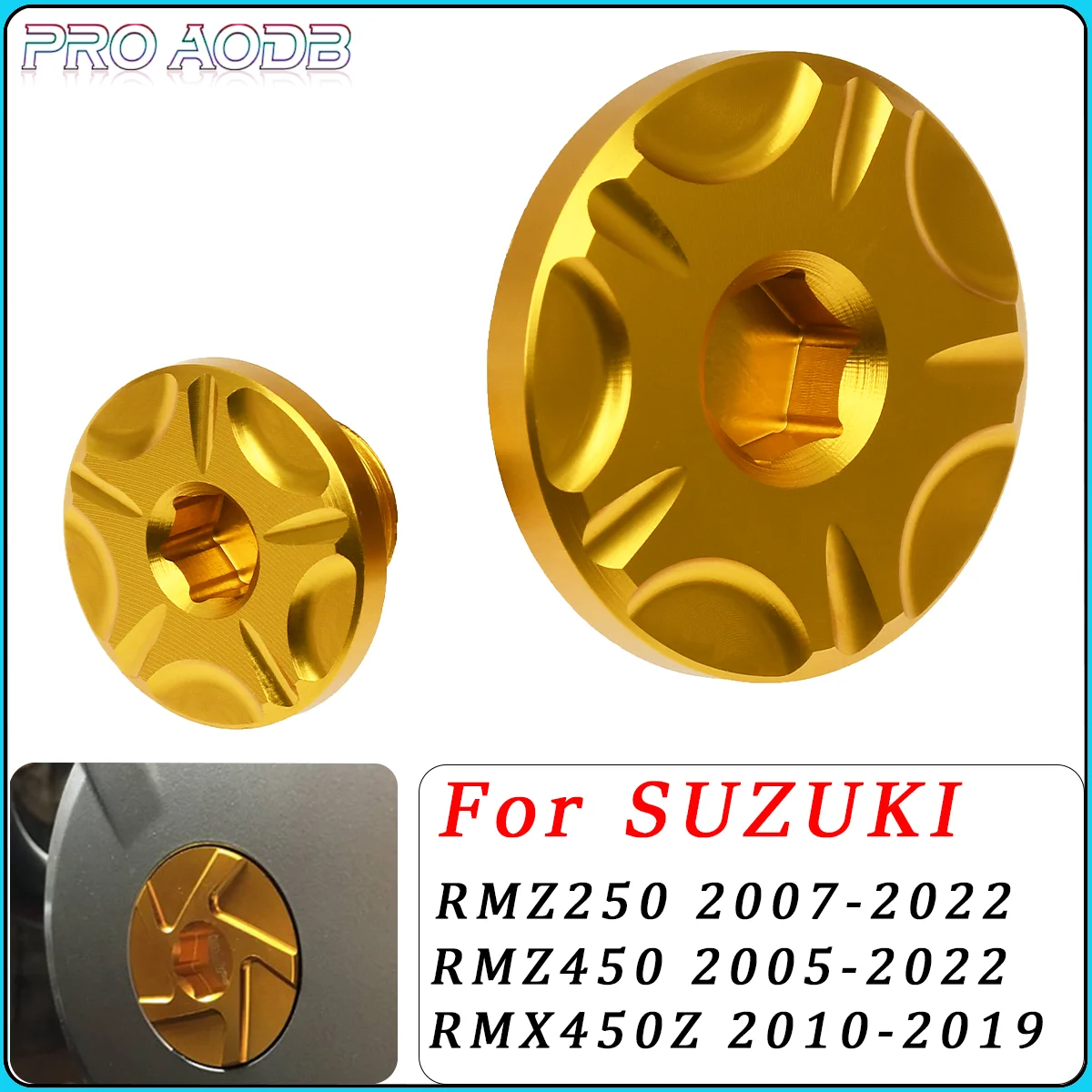 

Motorcycle CNC Aluminum Gold Timing Screws For SUZUKI RMZ250 2007-2022 RMZ450 2005-2022 RMX450Z 2010-2019 RMZ RMX 250 450 450Z