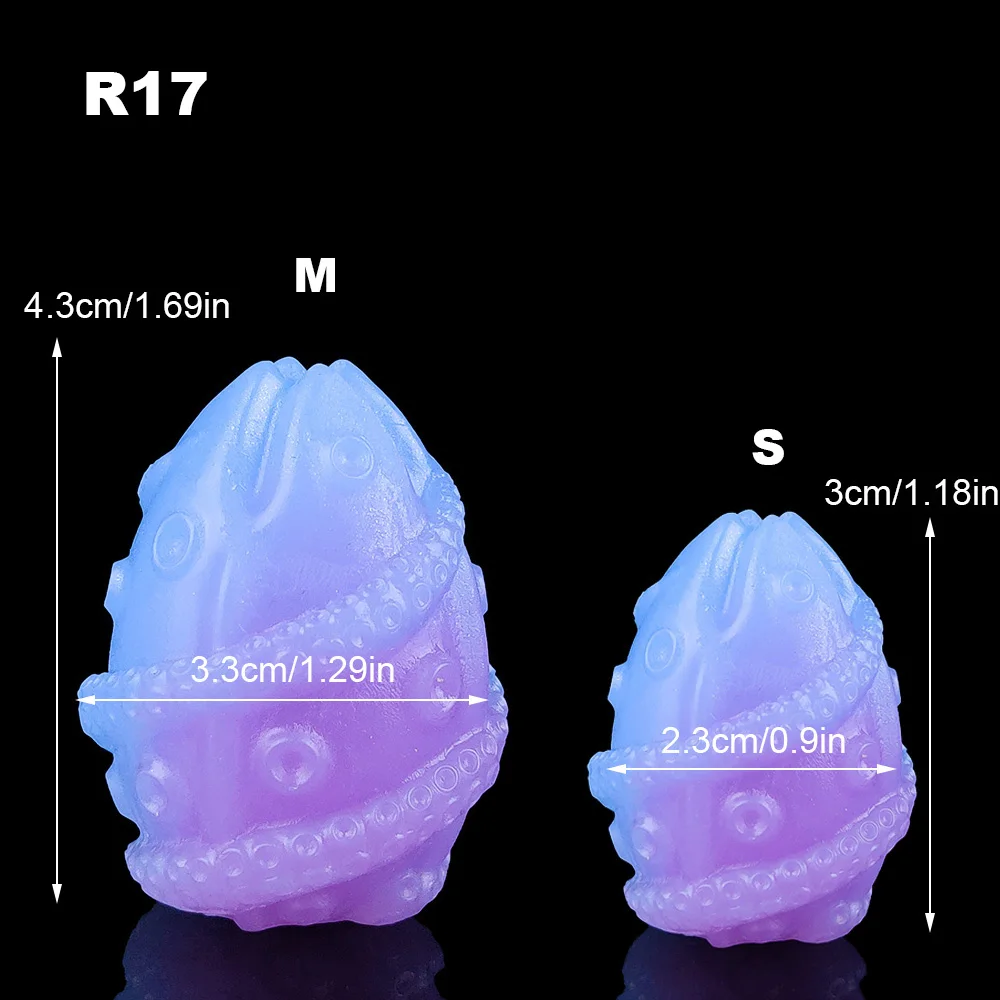 YOCY Octopus Dildo Ovipositor Buttplug Lay Eggs Enlargers Hollow Dildos Sex Toys For Women Men Stimulator S,M Size Egg image 3