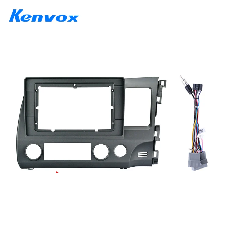 

KENVOX 10,1-дюймовый автомобильный радиоприемник для Honda Civic 8 FK FN FD RHD 2005 2012, корпусная рамка, 2 Din, крышка приборной панели