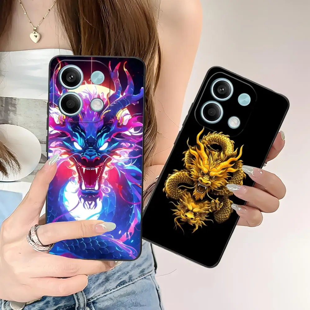 Dragon King Mobile Phone Case for POCO F7 F6 F5 F4 F3 F2 Pro GT C75 C71 C65 C61 C40 Pro Ultra Colorful Printing Cover Smartphone