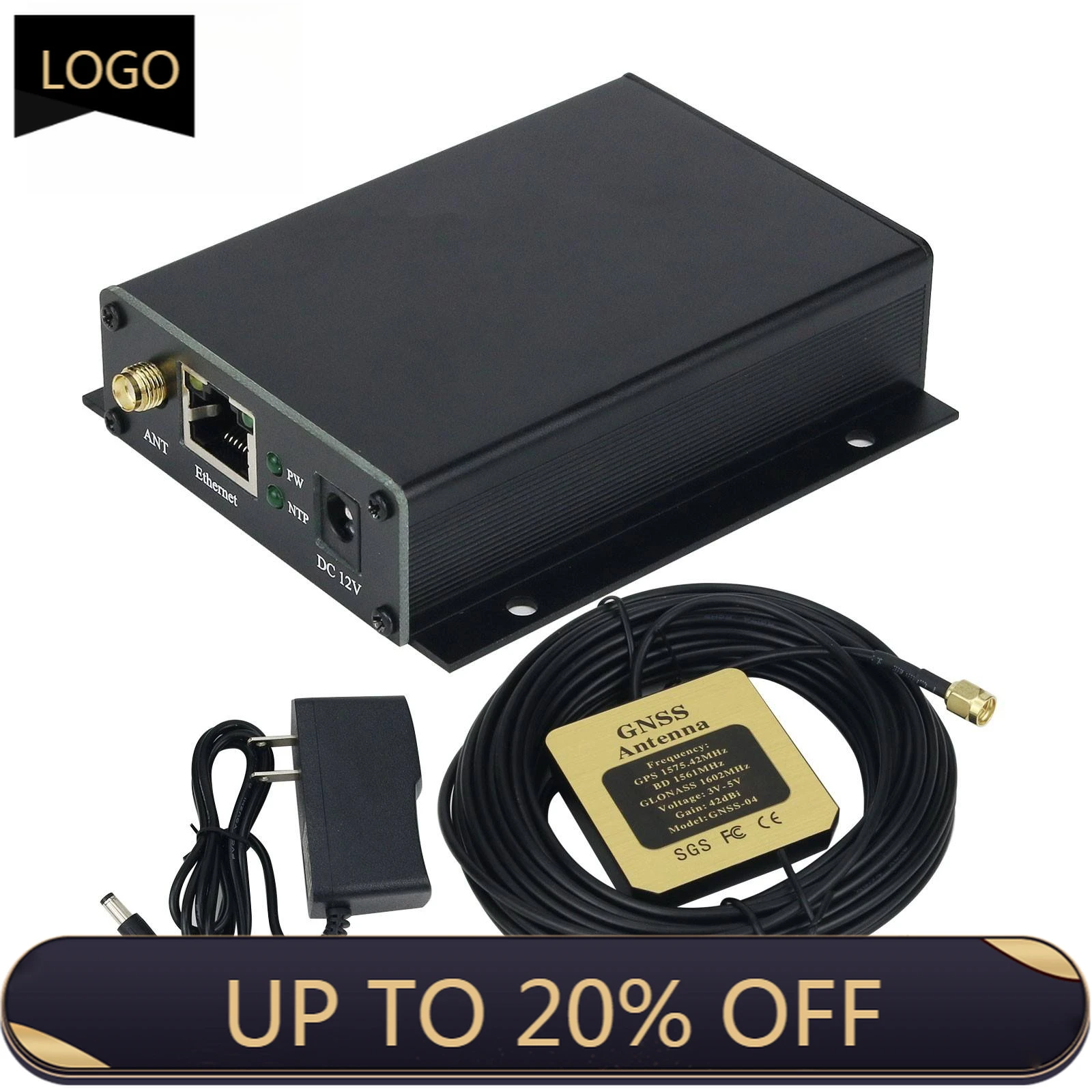 TZT FC-NTP-MINI NTP Server Desktop Network Time Server with One Ethernet Port for GPS Beidou GLONASS QZSS