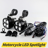 Motorcycle Headlights LED Flicker Lamps Driving Spotlight Indicators High Low Beam Lights For Dirt Bike Trucks SUV UTV ATV Auto