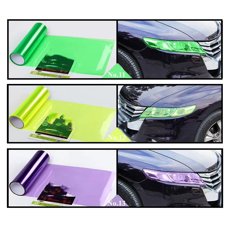 30 سنتيمتر x 60 سنتيمتر سيارة تينت الأزياء العلوي الضوء الخلفي الضباب ضوء الفينيل الدخان ورقة غشاء رقيقة ملصق غطاء سيارة التصميم سيارة ديكور لجميع السيارات #6