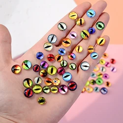 10/50/100Pcs Colorful Devil Dragon/Cat Eye Nails Charms 3D Flatback Snake/Dinosaur Eyes Gothic Animal Eyeball Manicure Accessory