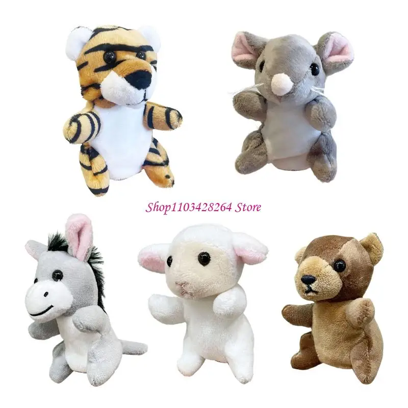  Cartoon Animal Finger Puppets Plush Puppet Toy for Kids Creativity Storytelling and Interactive RolePlay Activity 5PCS