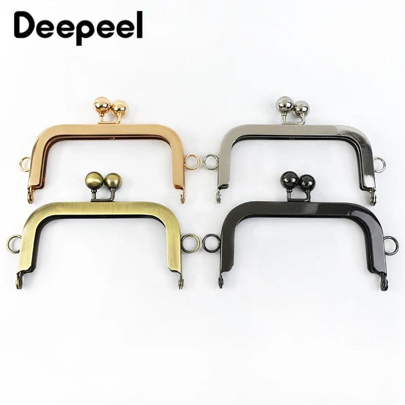 Deepeel 10.5cm Metal Smooth Bag Handle Square Purse Frame Kiss Clasp Women\'s Handbag Wallet Craft Bags Accessories,1/2/5Pcs