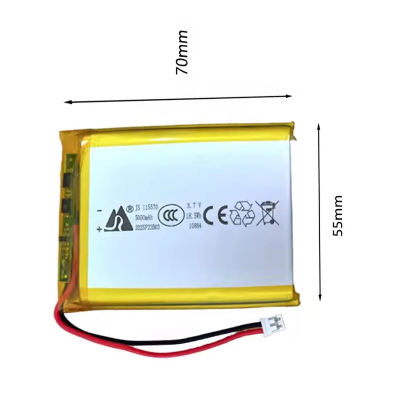 العلامة التجارية الجديدة 3.7 فولت ليثيوم بوليمر 5000 مللي أمبير 115570 بطارية حزمة لينة للمعدات المعدات الإلكترونية بطاريات اللوحي DVD