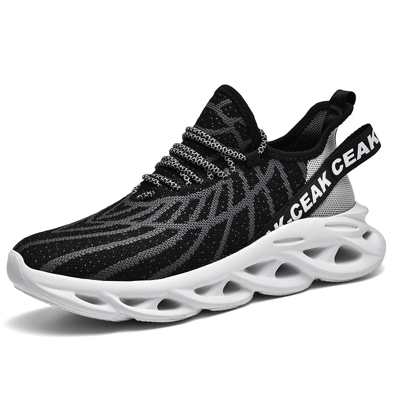 

Men Sports Running Black Jogging Shoes Casual Sneakers Outdoor Breathable Mesh Women Light Shock-absorption Black Tennis2026