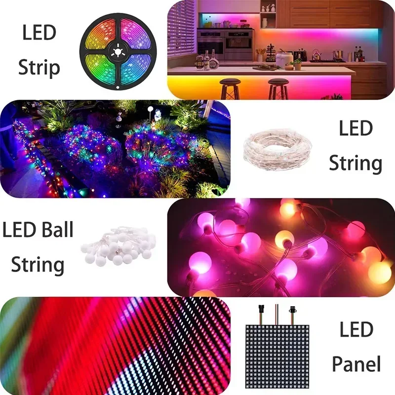 DC5-24V 1 to 4/8 Mini TTL Signal LED Amplifier Repeater for WS2811 WS2812B SK6812 3Pin Addressable RGBIC LED Strip String Module